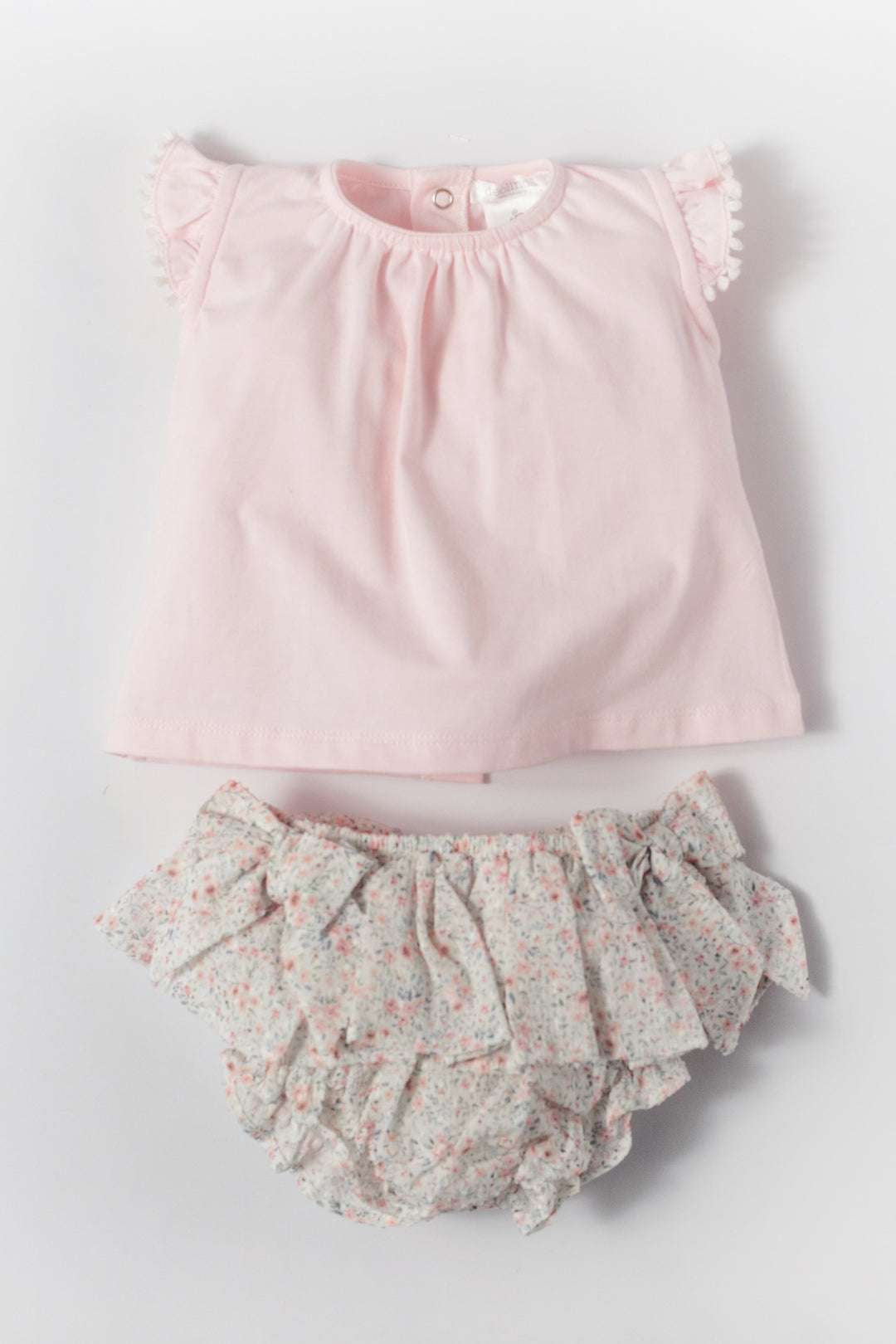Deolinda "Tilly" Pink Blouse & Floral Bloomers | Millie and John
