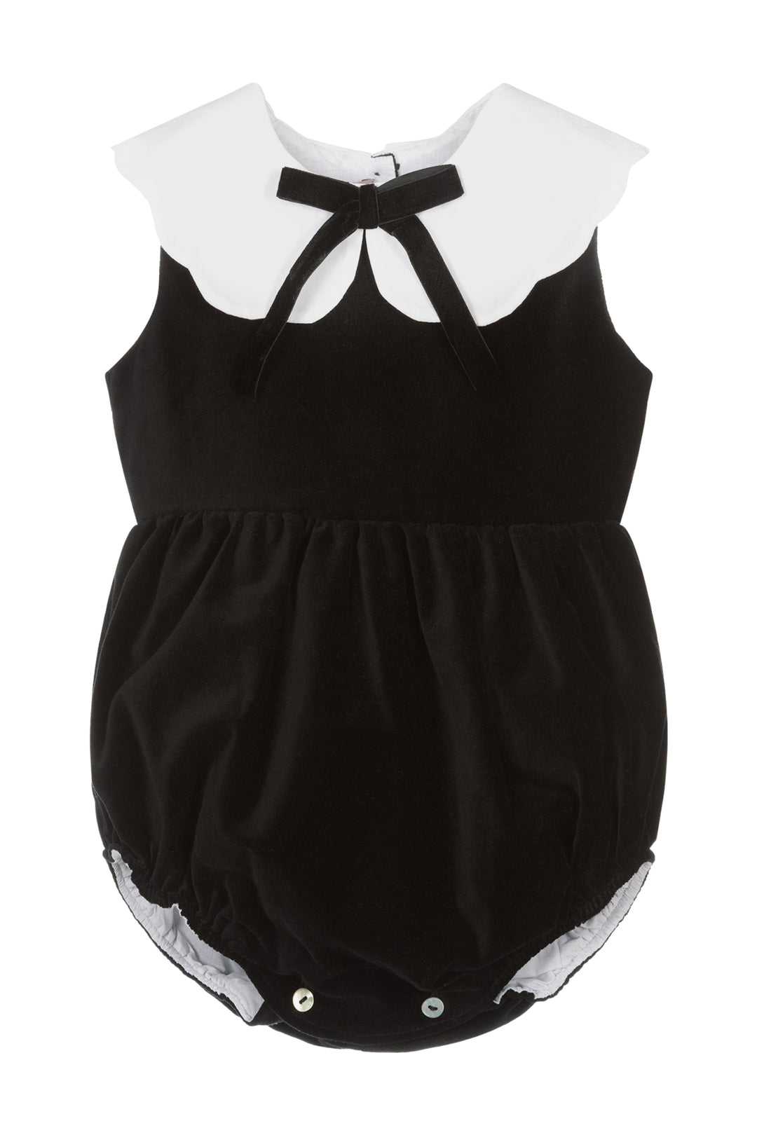 Phi "Allegra" Black Velvet Romper | Millie and John