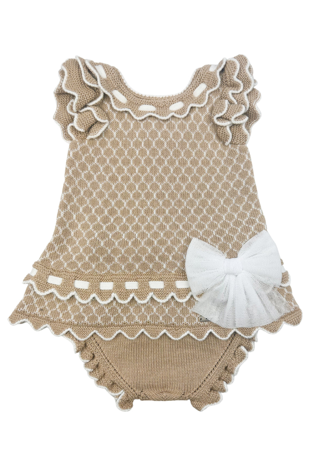 Rahigo "Evangeline" Camel Knit Dress & Bloomers | Millie and John