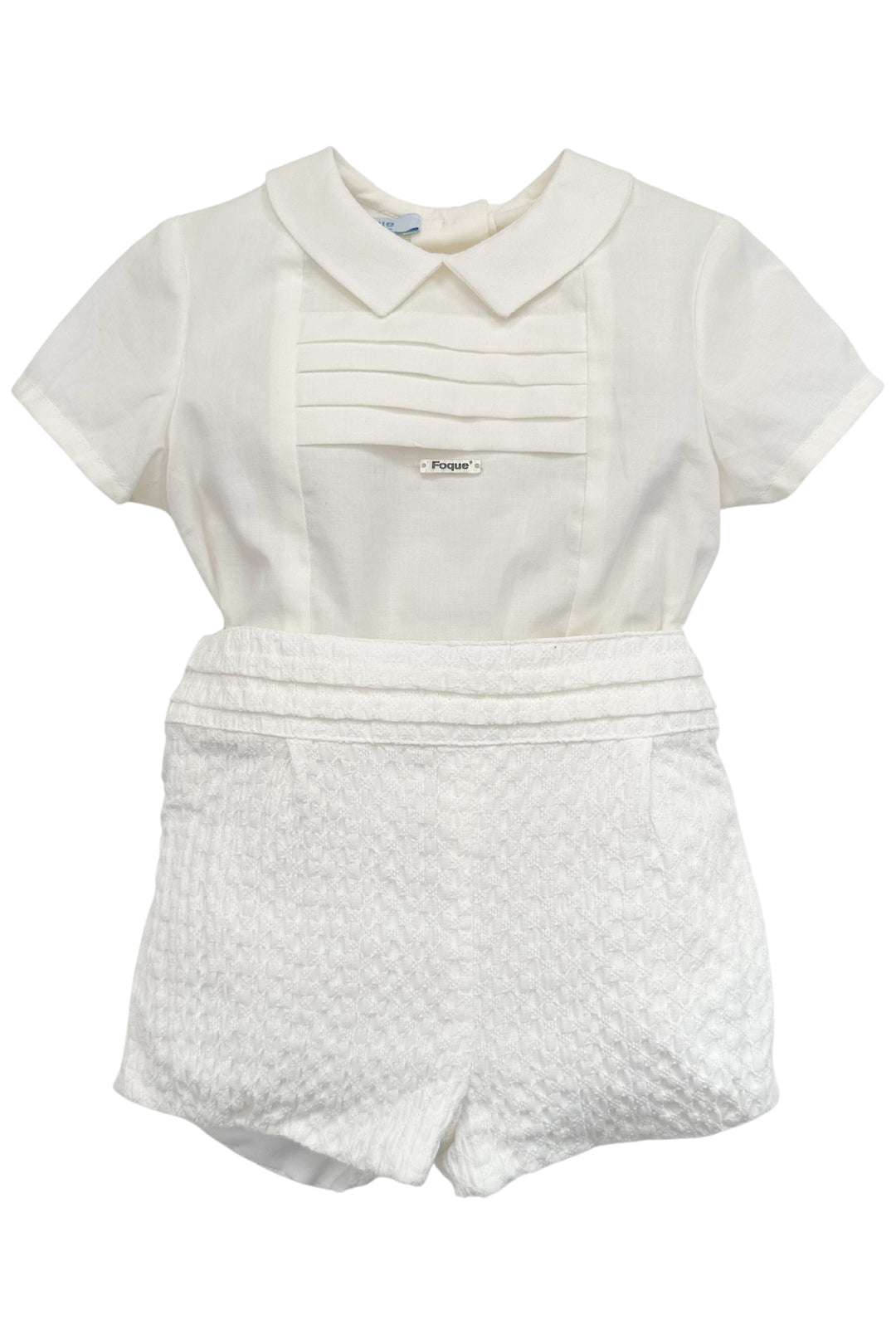 Foque PREORDER "Rheo" Ivory Shirt & Shorts | Millie and John