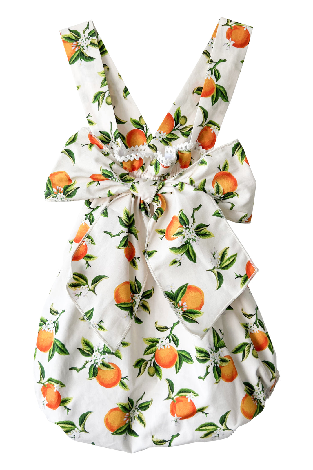 Phi "Clementine" Orange Print Bow Shortie | Millie and John