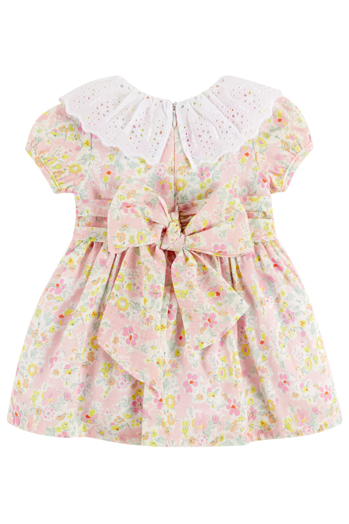 Deolinda "Sabina" Pink & Lemon Floral Dress | Millie and John