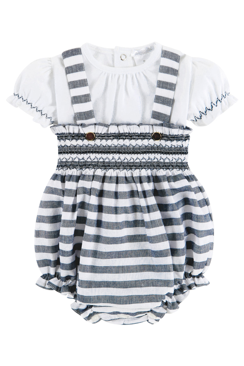 Deolinda "Romani" Blouse & Navy Striped Shortie | Millie and John