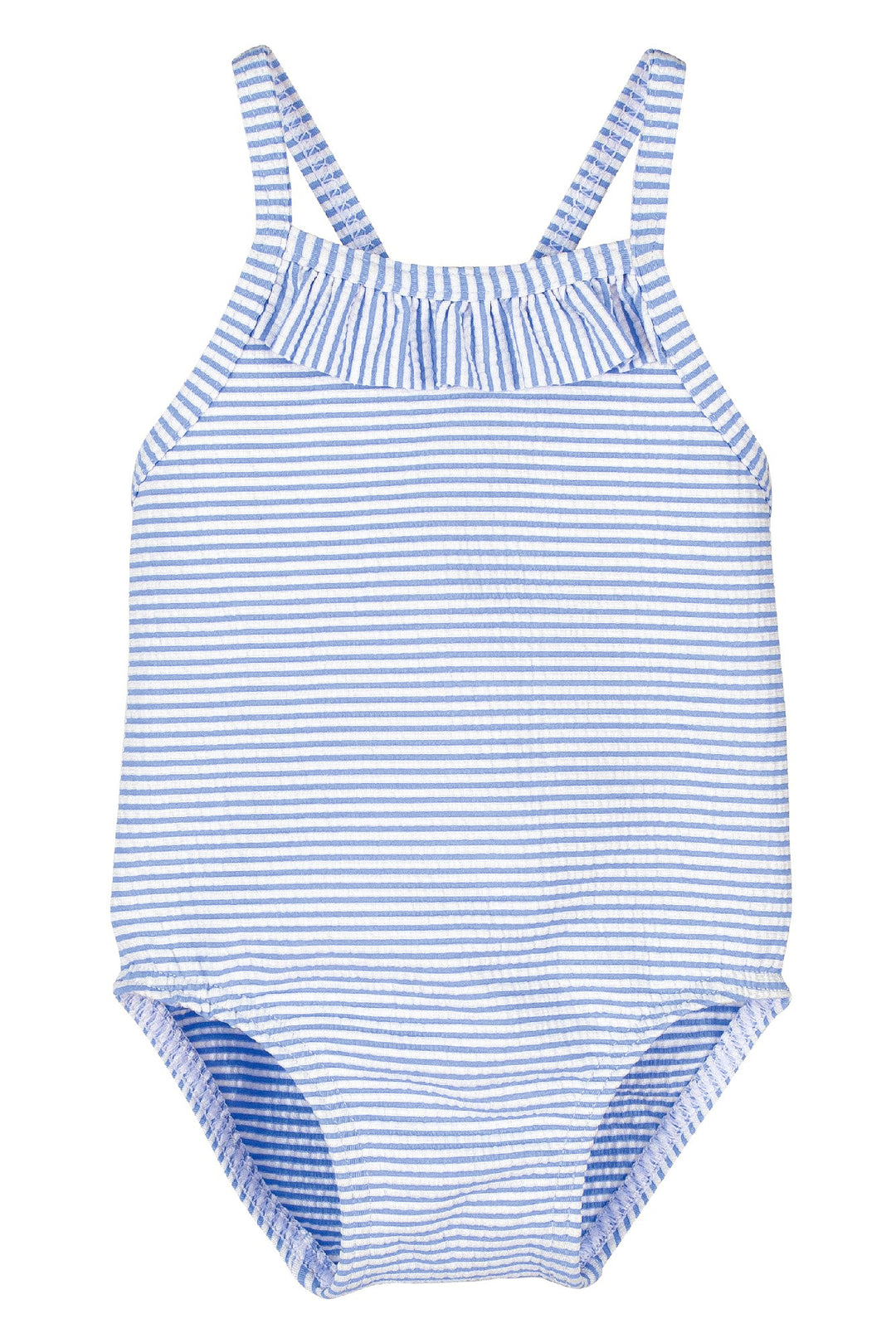Calamaro "Cali" Blue & White Striped Swimming Costume | Millie and John