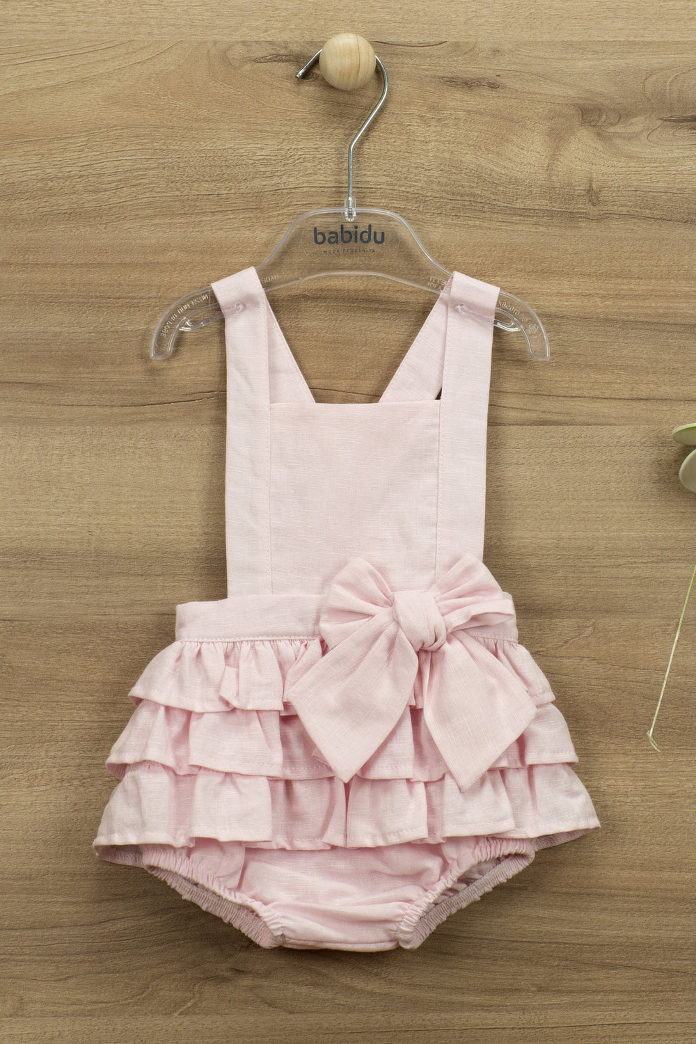 Babidu "Lenore" Ruffle Dungaree Romper | Millie and John