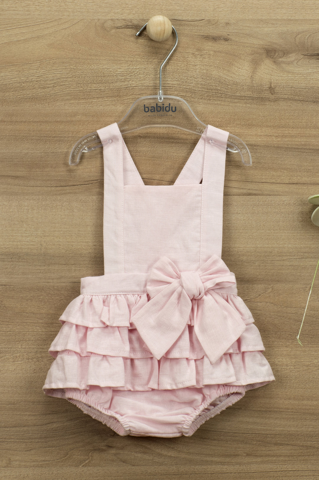 Babidu "Lenore" Ruffle Dungaree Romper | Millie and John