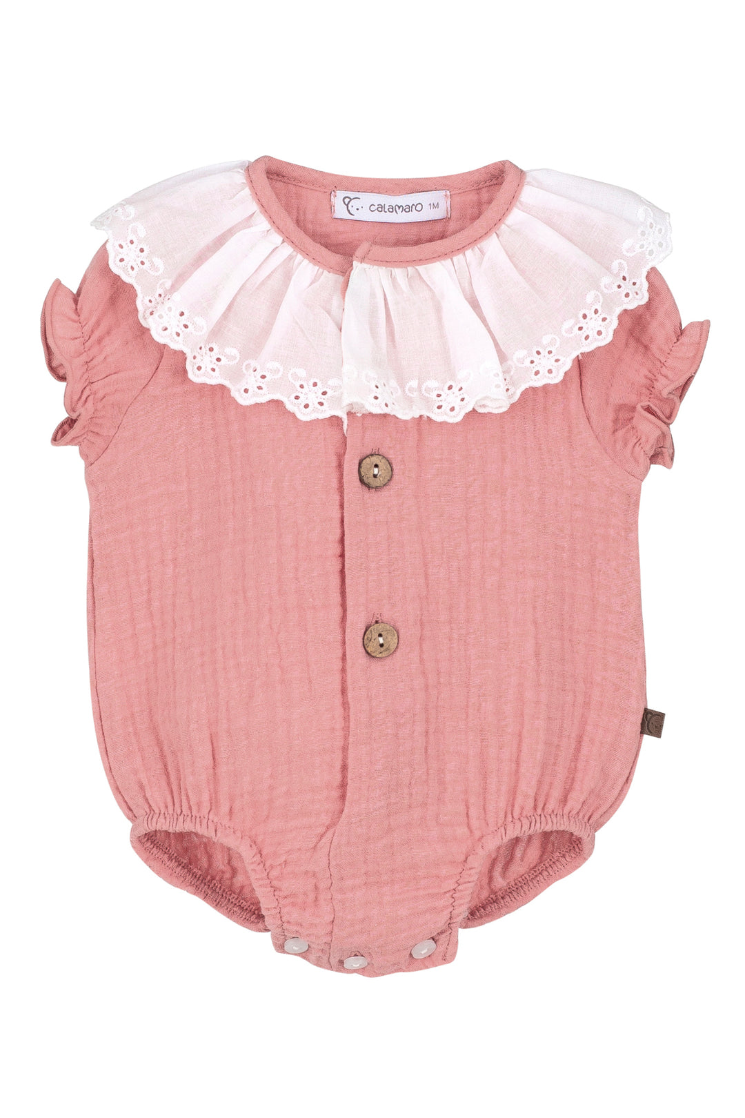 Calamaro "Pia" Rose Pink Cheesecloth Shortie | Millie and John