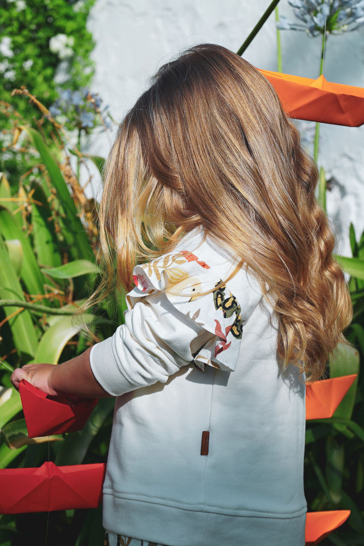 Cocote "Bronte" Cream Tiger Sweatshirt | Millie and John