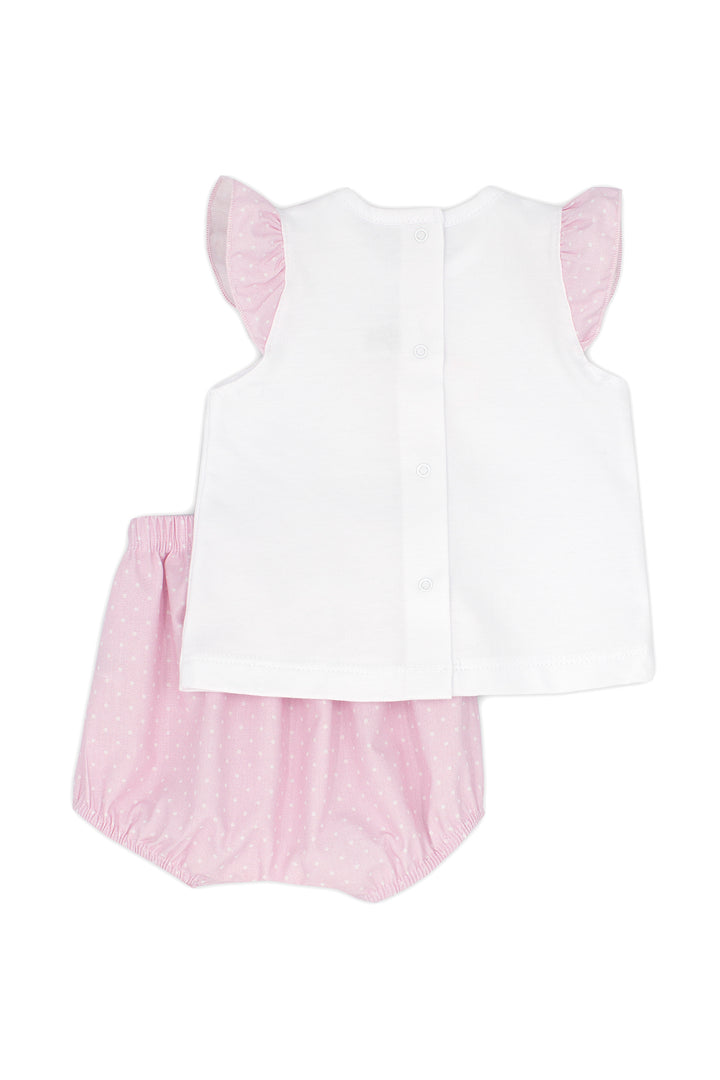 Rapife "Ethel" Pink Polka Dot Top & Bloomers | Millie and John