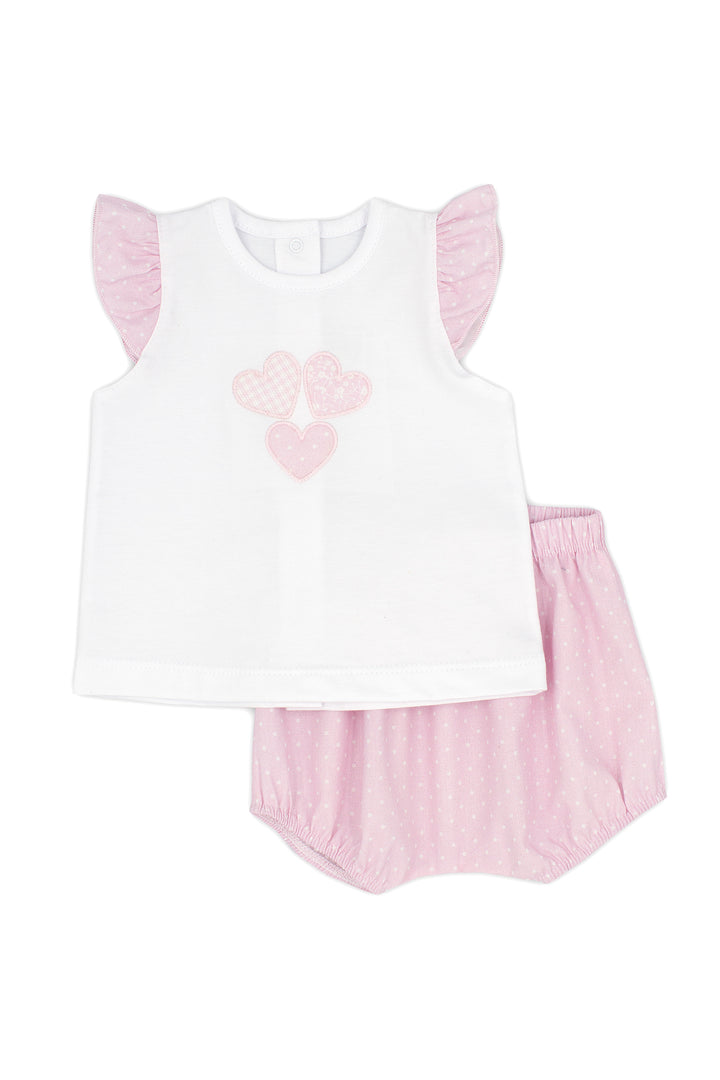 Rapife "Ethel" Pink Polka Dot Top & Bloomers | Millie and John