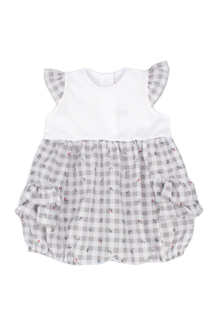 Rapife "Esmeralda" Grey Gingham Romper | Millie and John