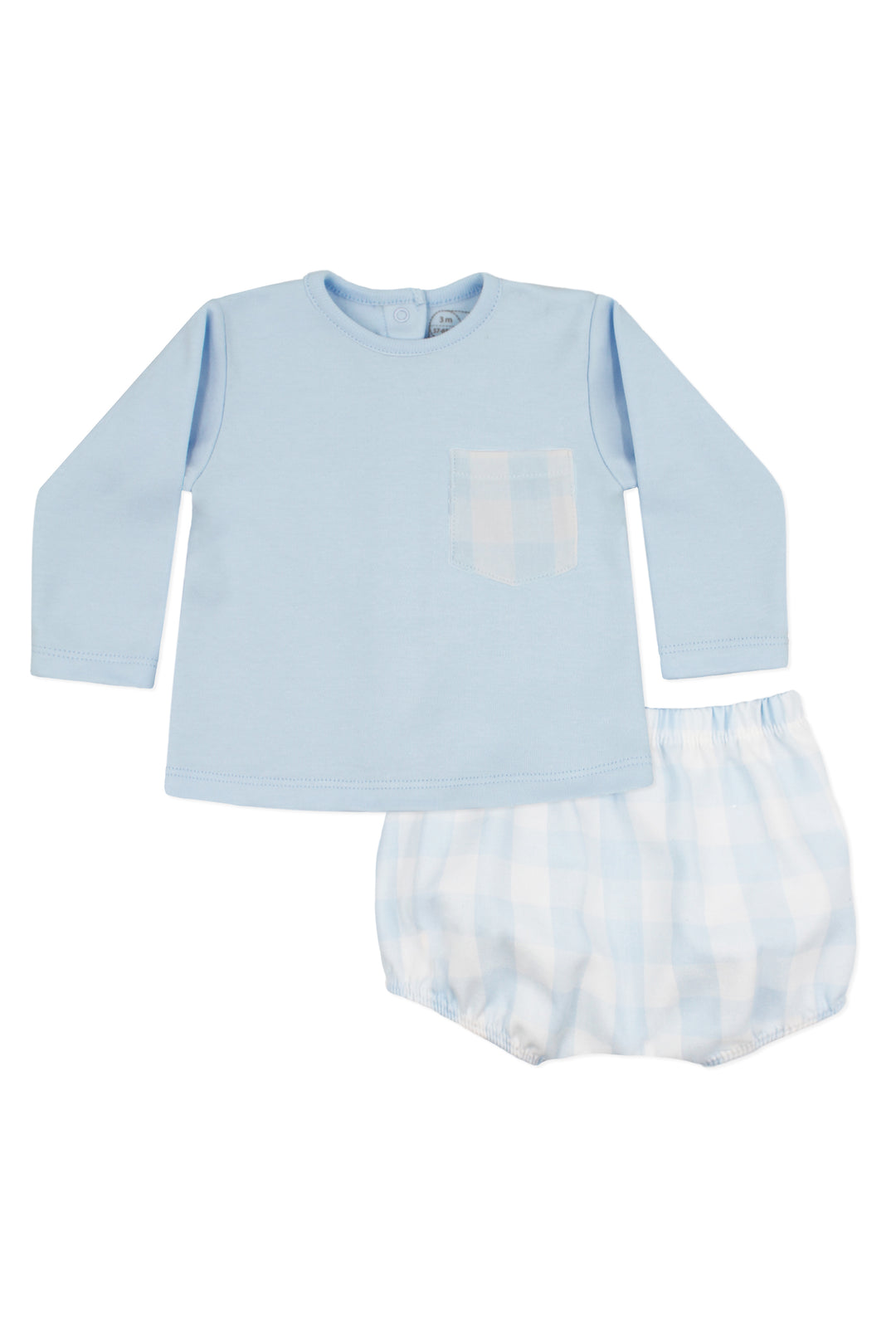 Rapife "Kai" Blue Top & Gingham Jam Pants | Millie and John