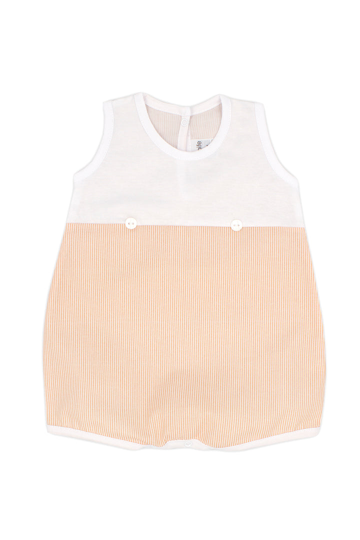 Rapife "Hayden" Orange Striped Romper | Millie and John