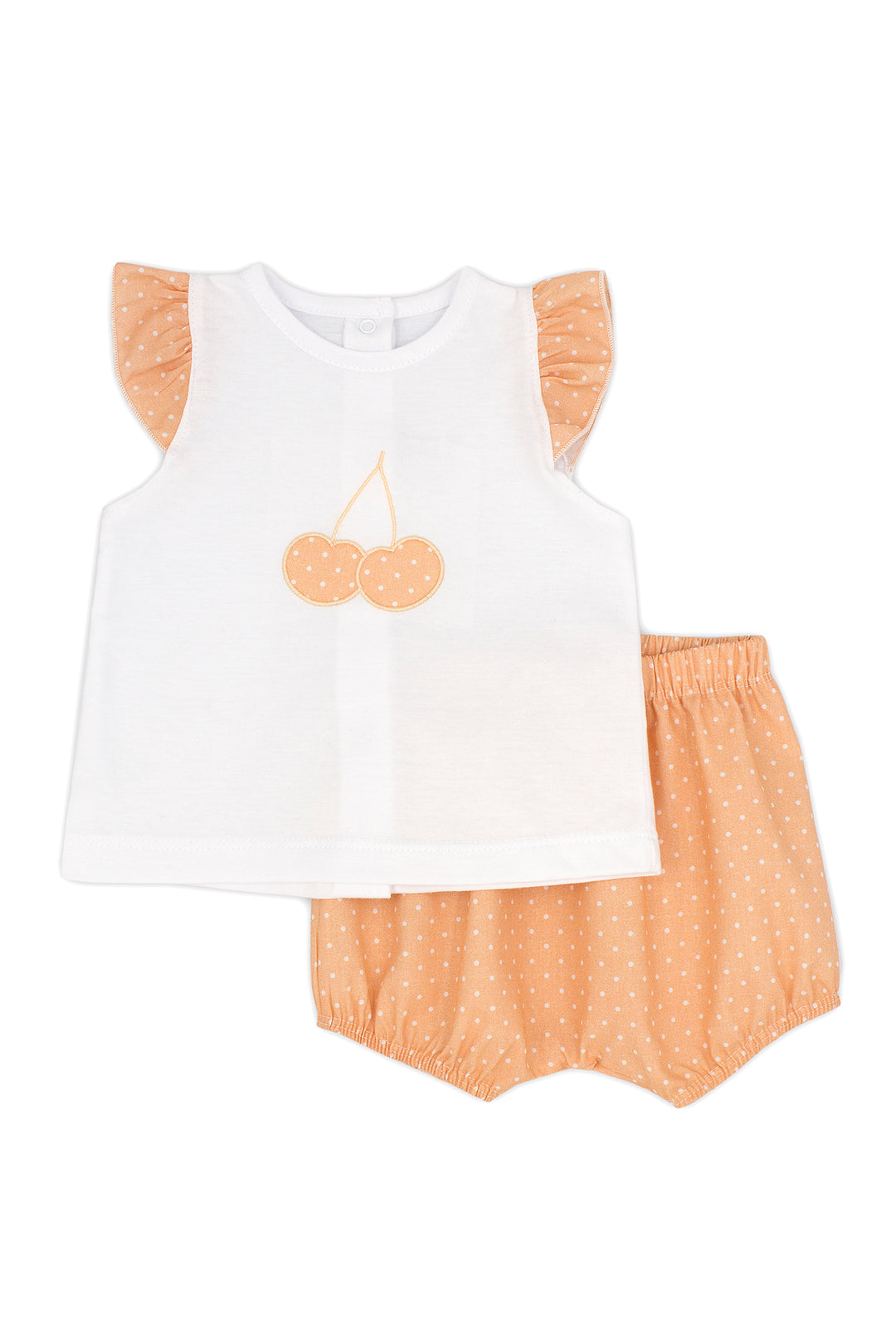 Rapife "Dorothea" Apricot Polka Dot Top & Bloomers | Millie and John