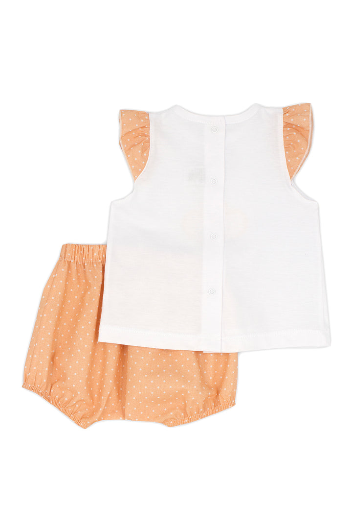 Rapife "Dorothea" Apricot Polka Dot Top & Bloomers | Millie and John