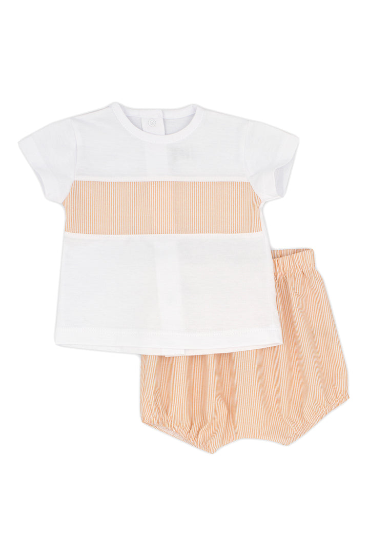 Rapife "Fraser" Apricot Striped T-Shirt & Jam Pants | Millie and John