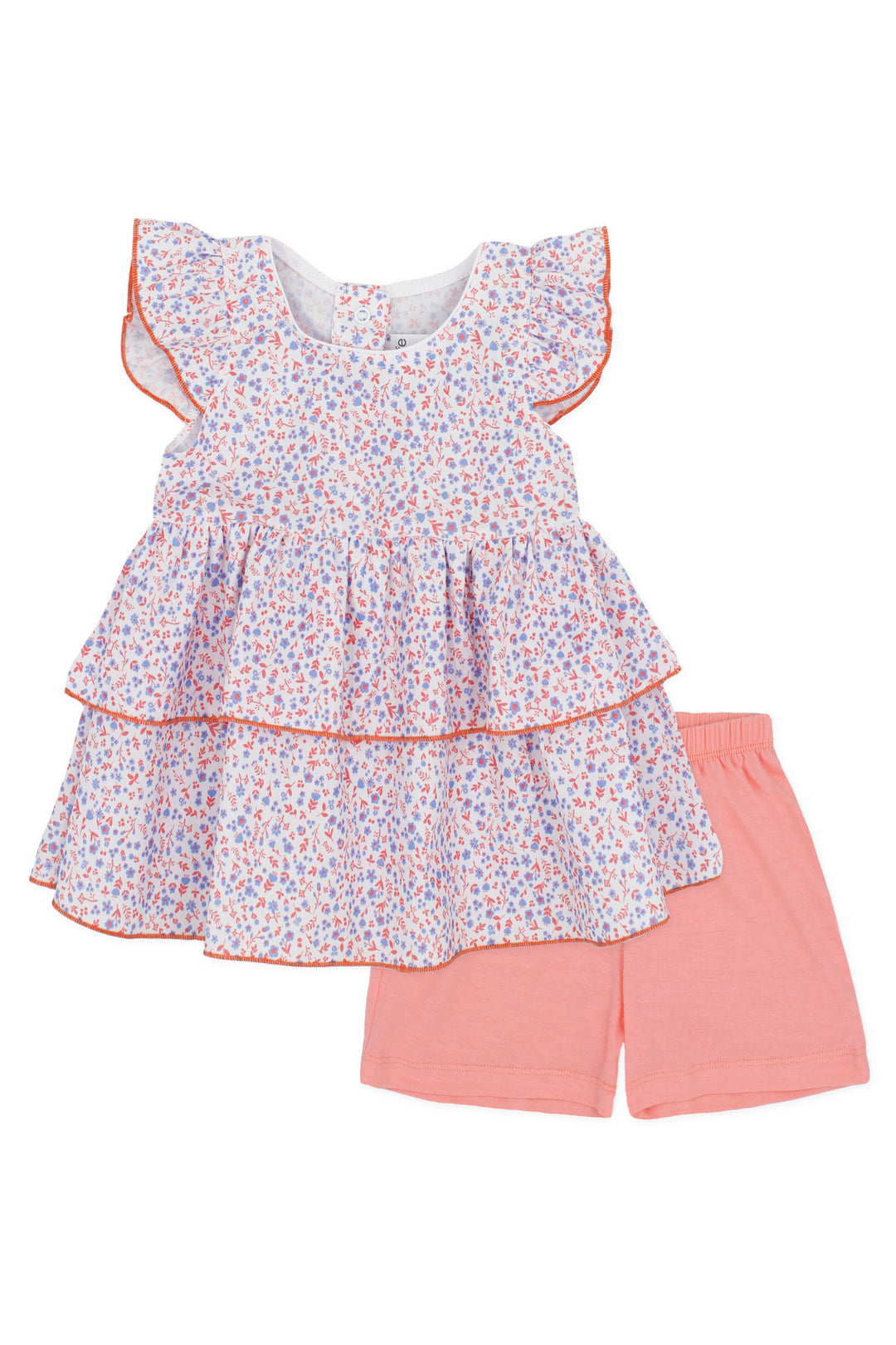 Rapife "Petal" Salmon Floral Blouse & Shorts | Millie and John