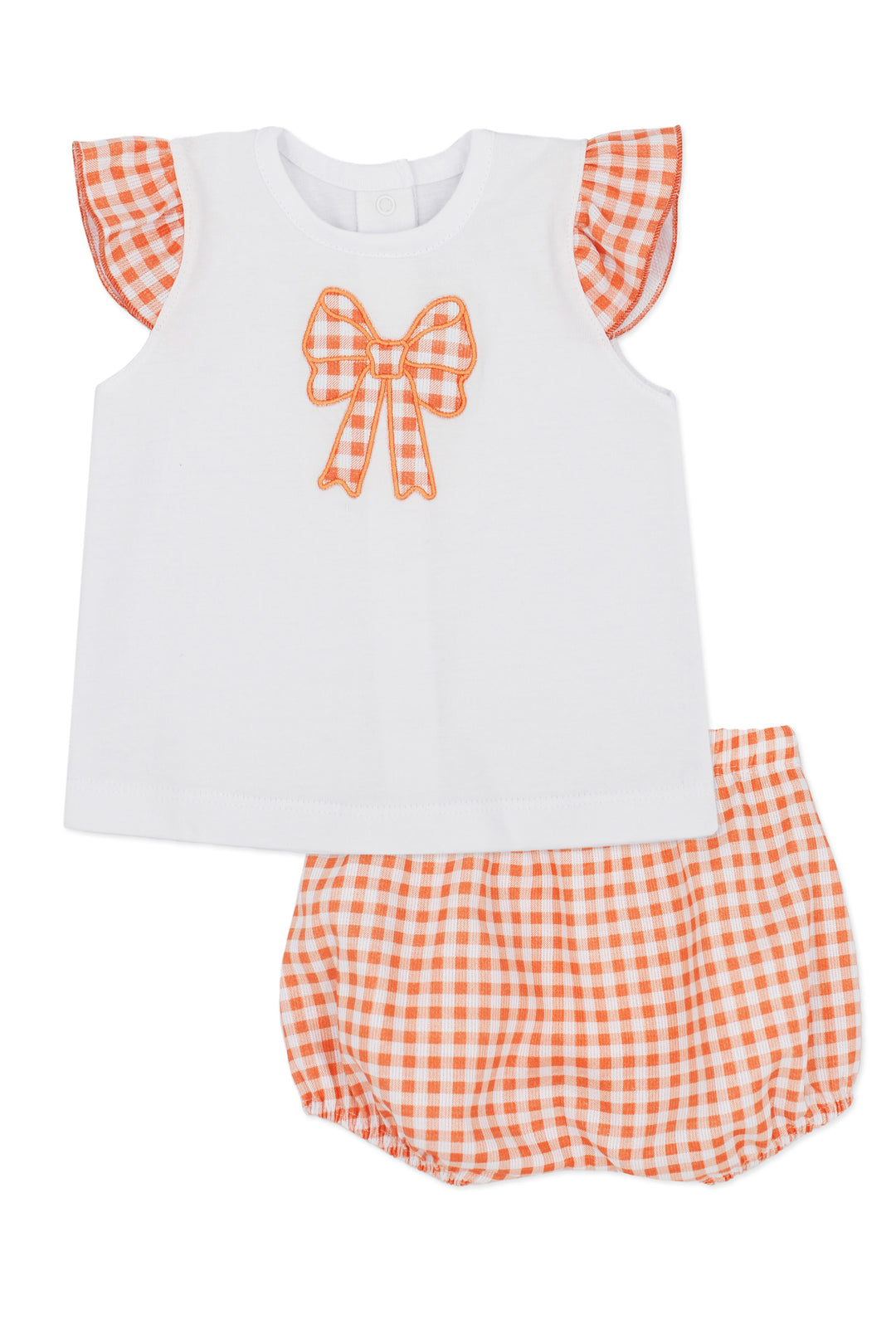 Rapife "Posy" Orange Gingham Blouse & Bloomers | Millie and John