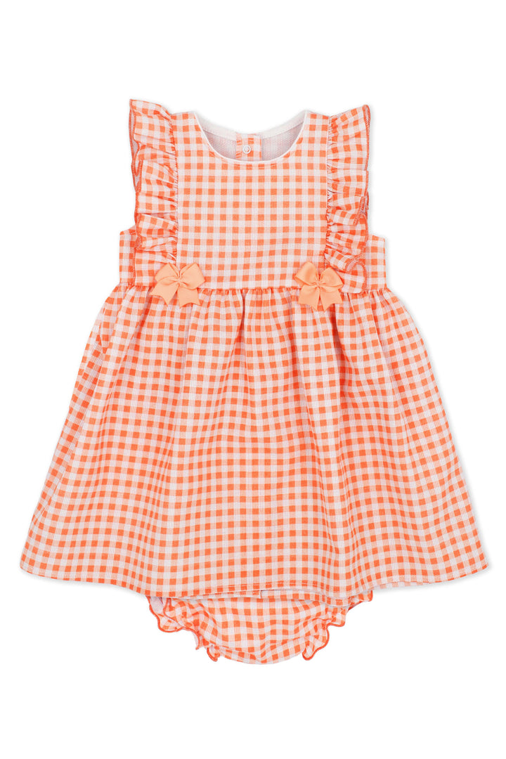 Rapife "Peaches" Orange Gingham Dress & Bloomers | Millie and John