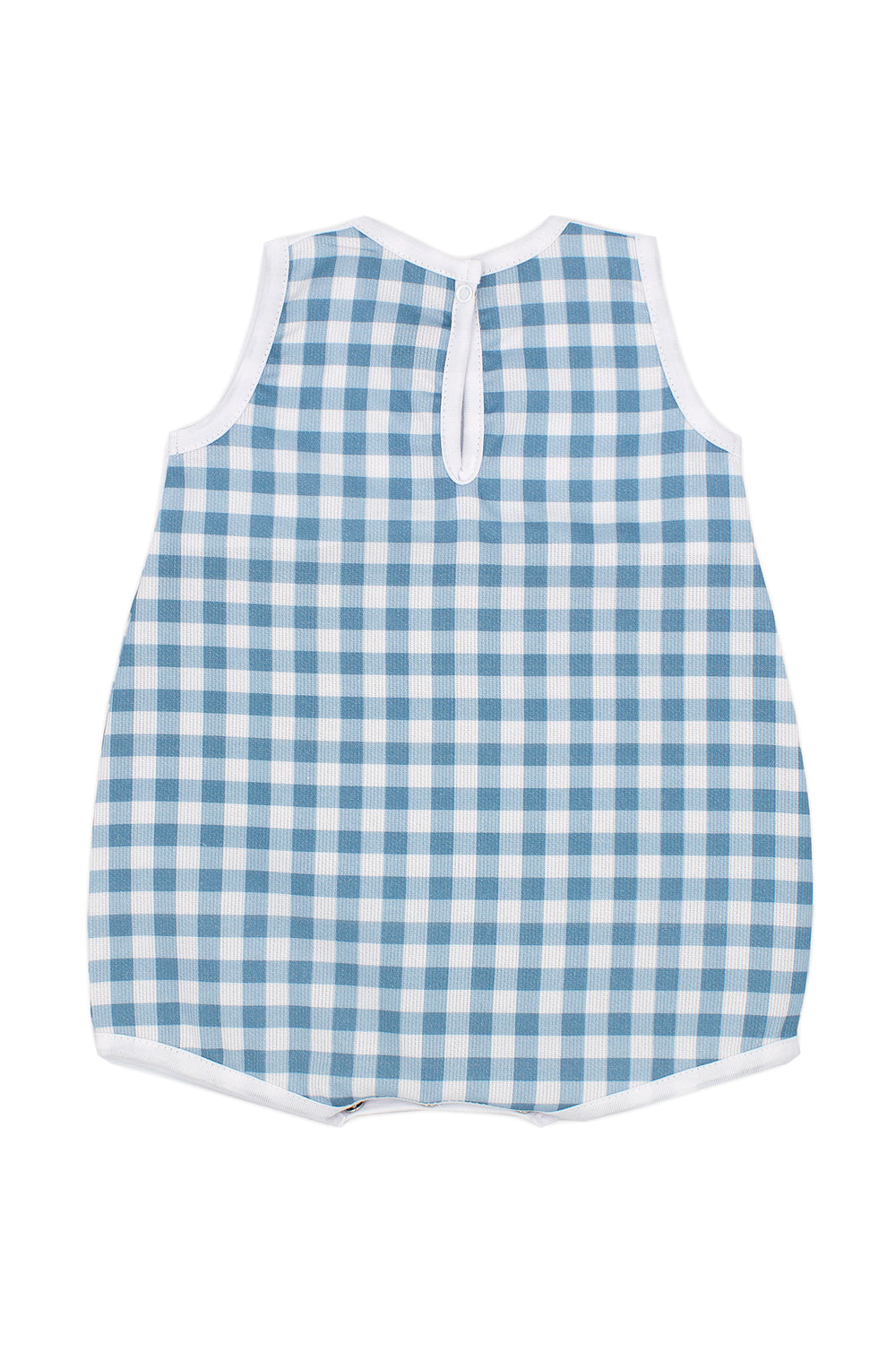 Rapife "Stanley" Teal Gingham Romper | Millie and John