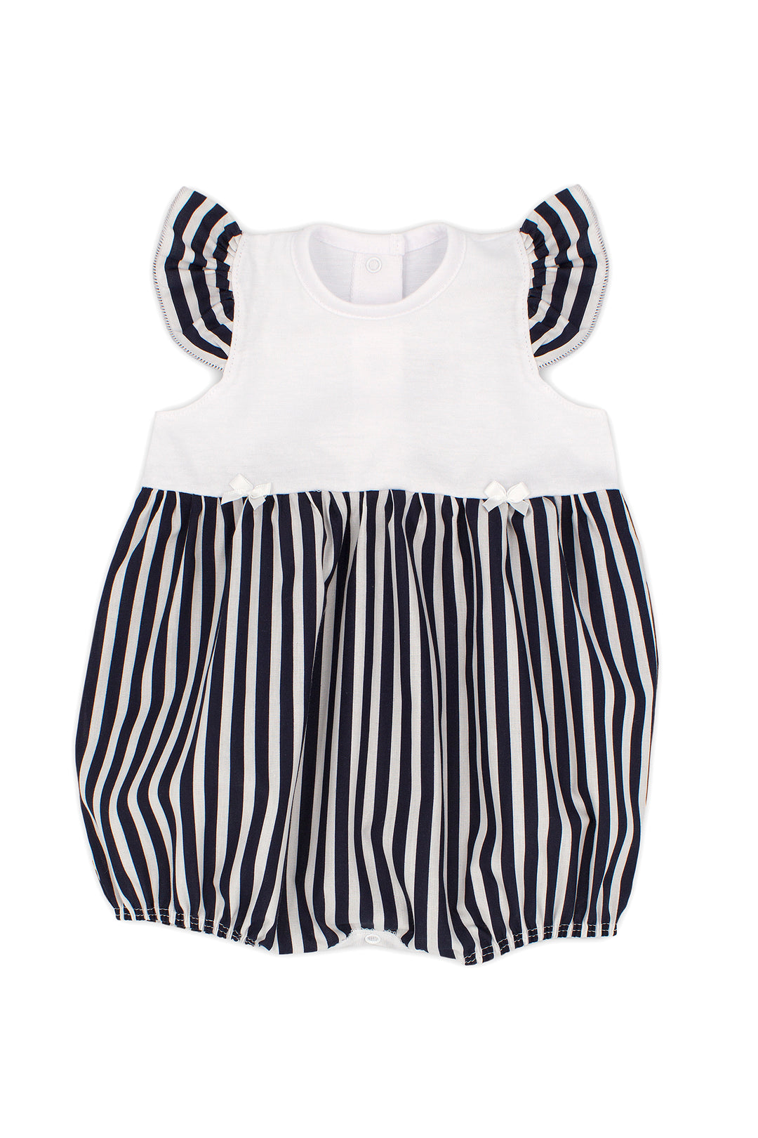Rapife "Magdalena" Black Striped Romper | Millie and John