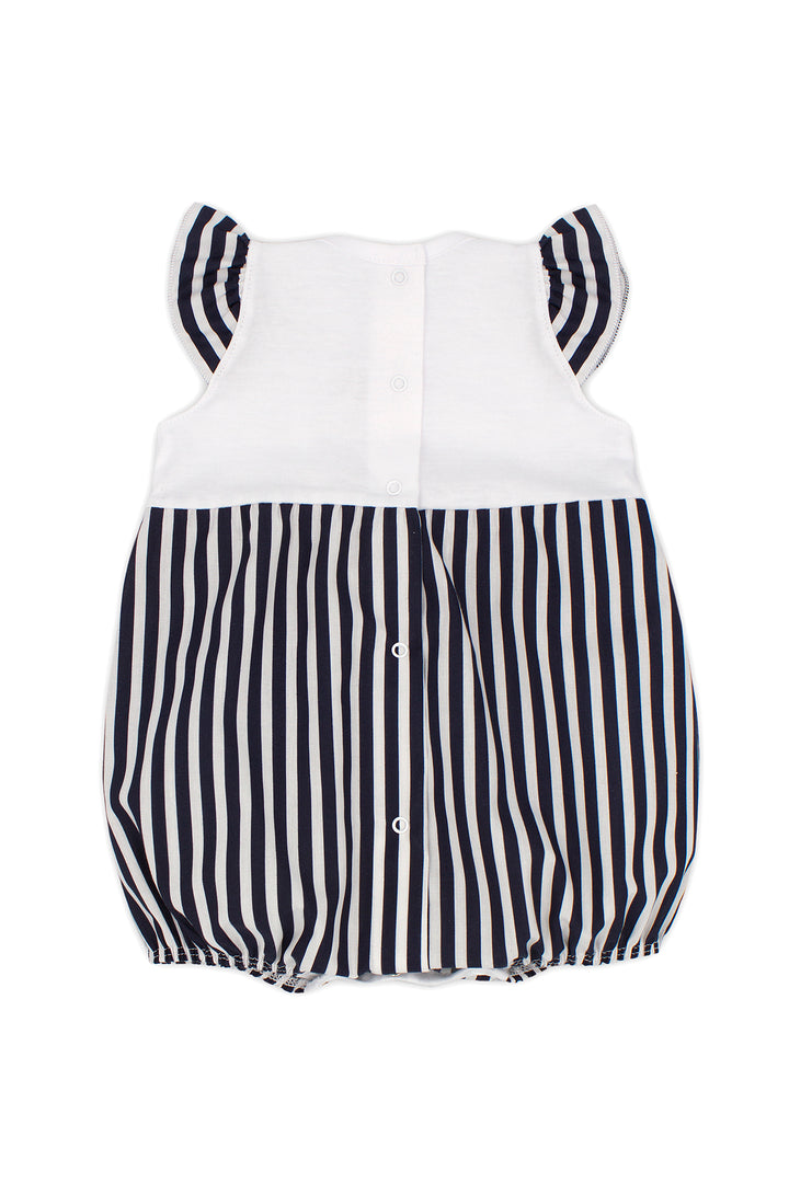 Rapife "Magdalena" Black Striped Romper | Millie and John