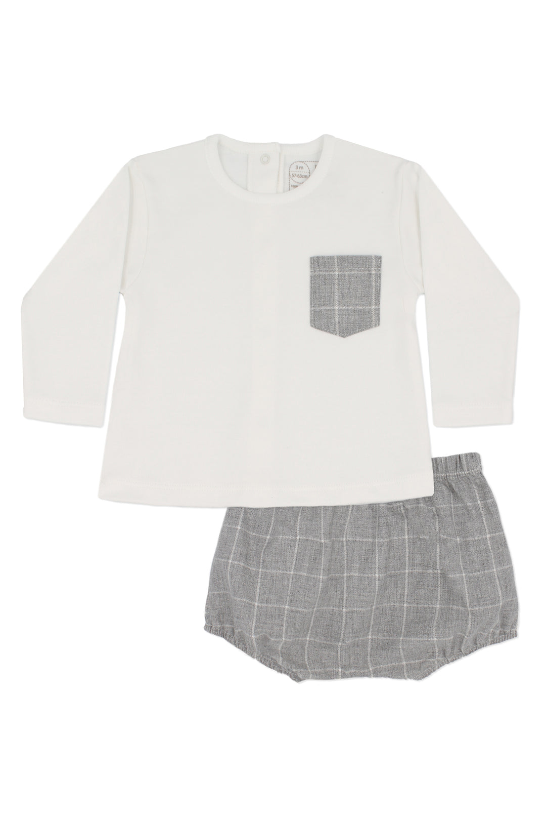 Rapife "Rowan" Grey Checked Top & Jam Pants | Millie and John