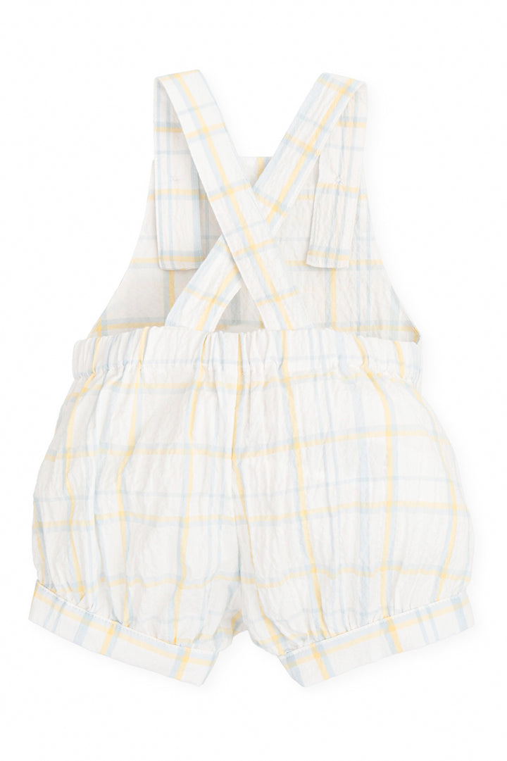 Tutto Piccolo "Dion" Lemon Checked Dungarees | Millie and John