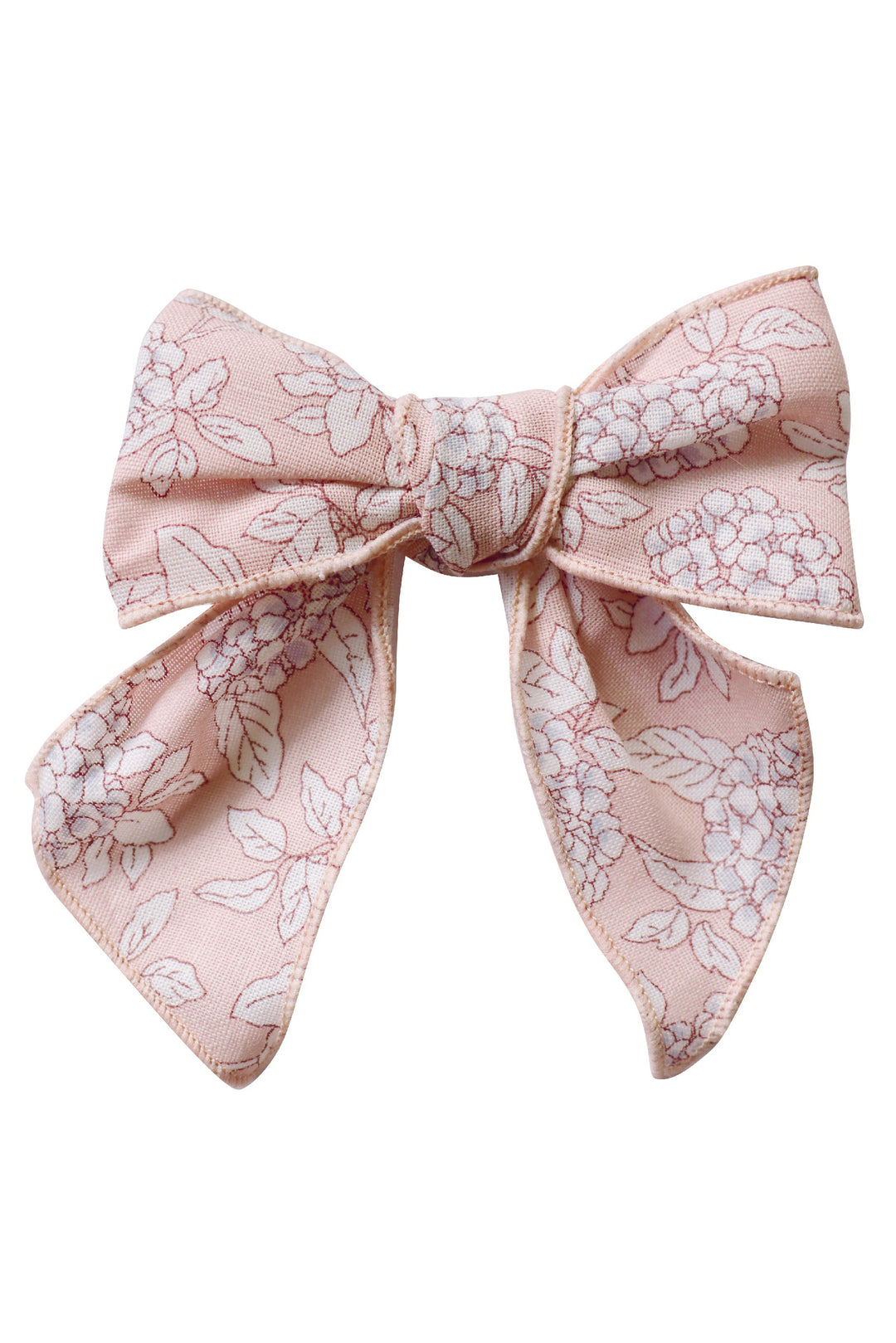 Calamaro Dusky Pink Floral Hair Bow | Millie and John