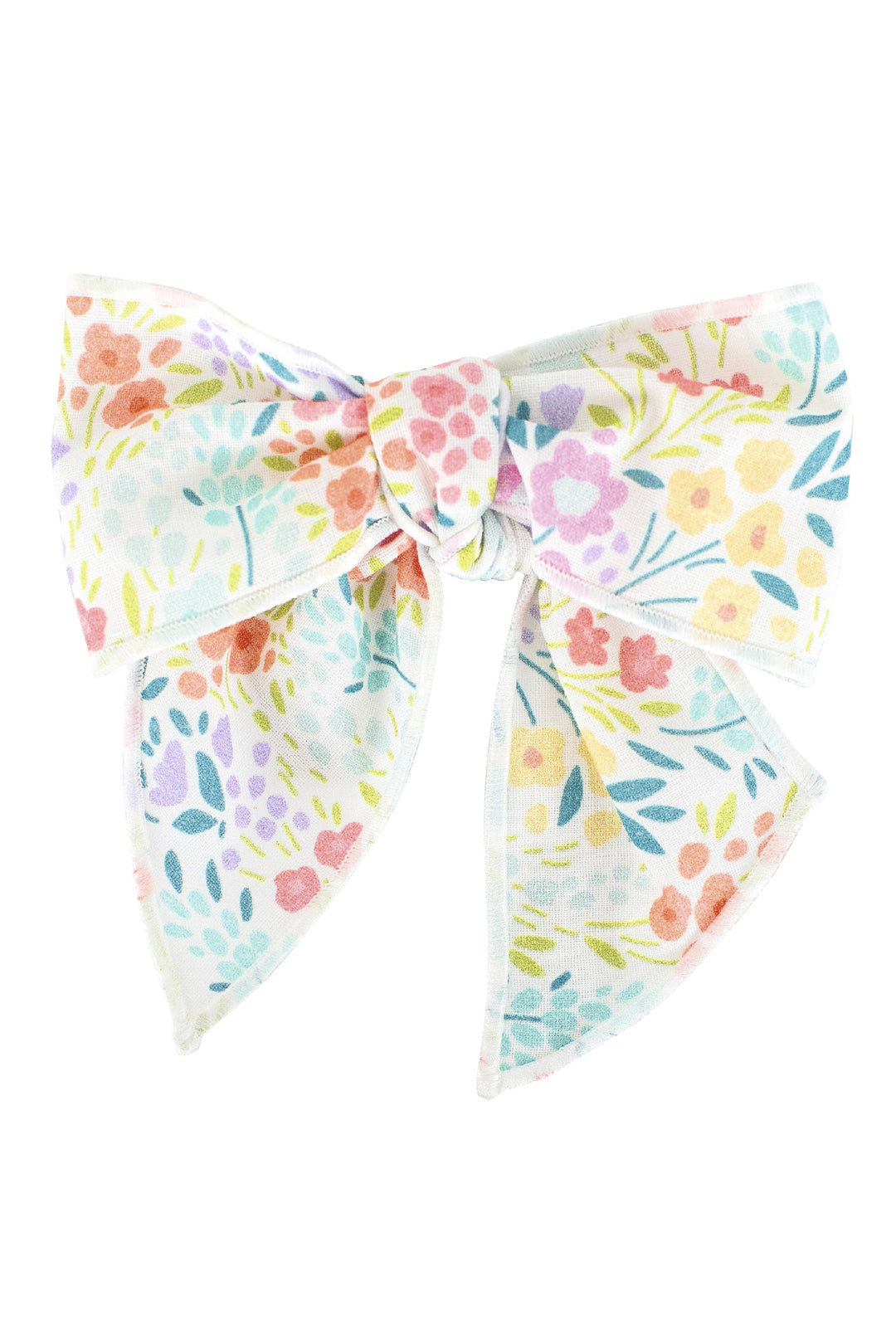 Calamaro Multicoloured Floral Hair Bow | Millie and John