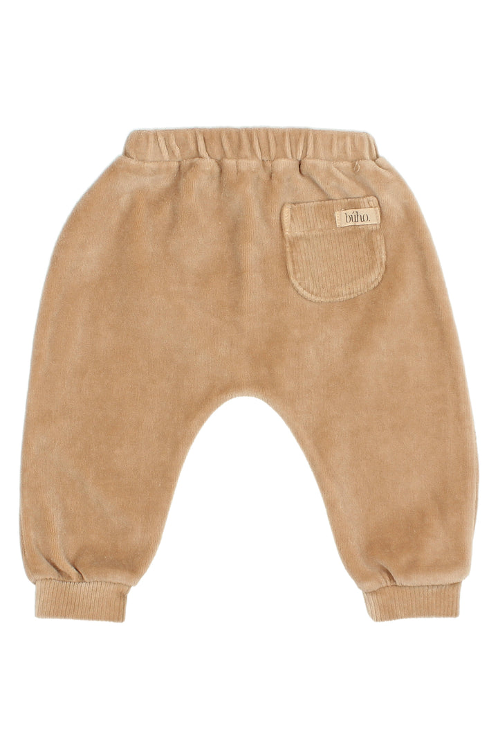 Búho "Channing" Sand Velour Trousers | Millie and John