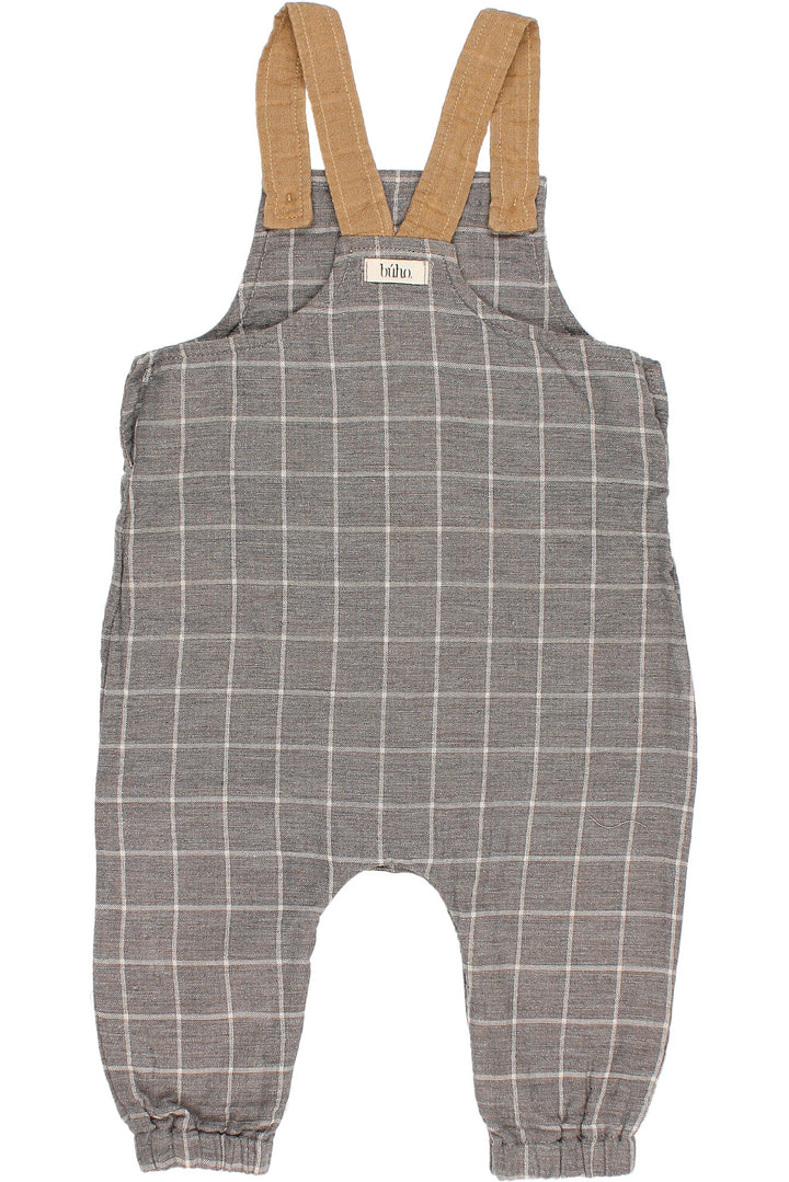 Búho "Eddie" Check Dungarees | Millie and John