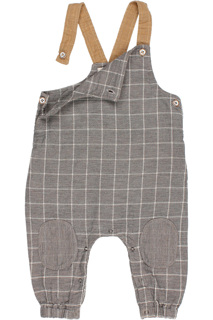 Búho "Eddie" Check Dungarees | Millie and John