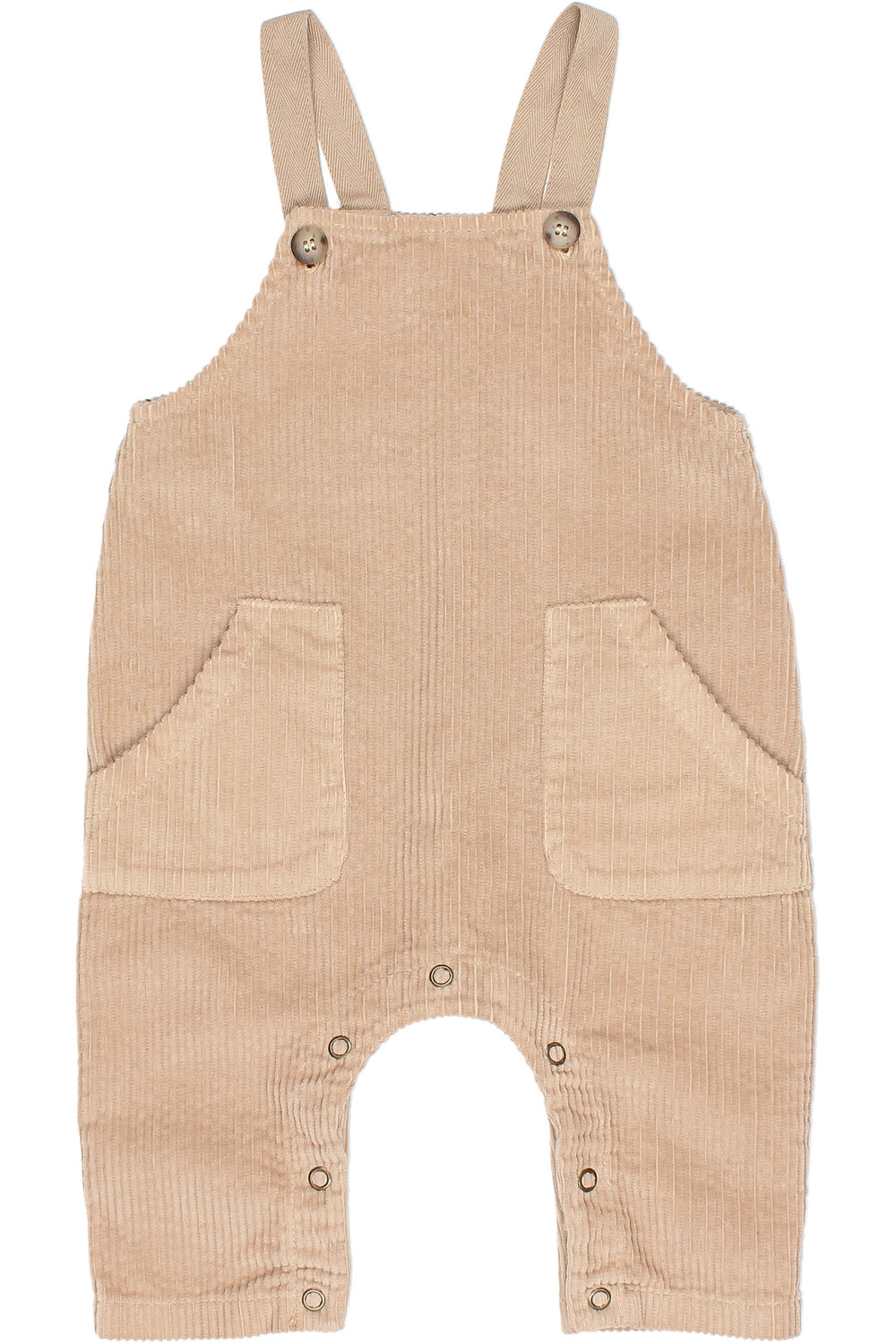 Búho "Ned" Beige Corduroy Dungarees | Millie and John