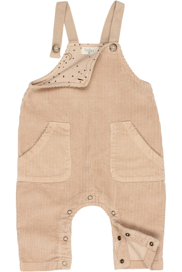 Búho "Ned" Beige Corduroy Dungarees | Millie and John
