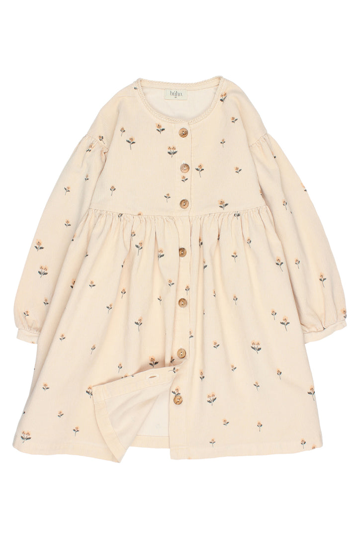Búho "Romilly" Embroidered Flower Cord Dress (3-6Y) | Millie and John