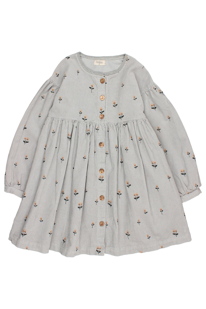 Búho "Romilly" Embroidered Flower Cord Dress (3-6Y) | Millie and John