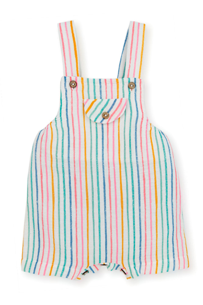Mac Ilusión "Remy" Multicoloured Striped Dungaree | Millie and John