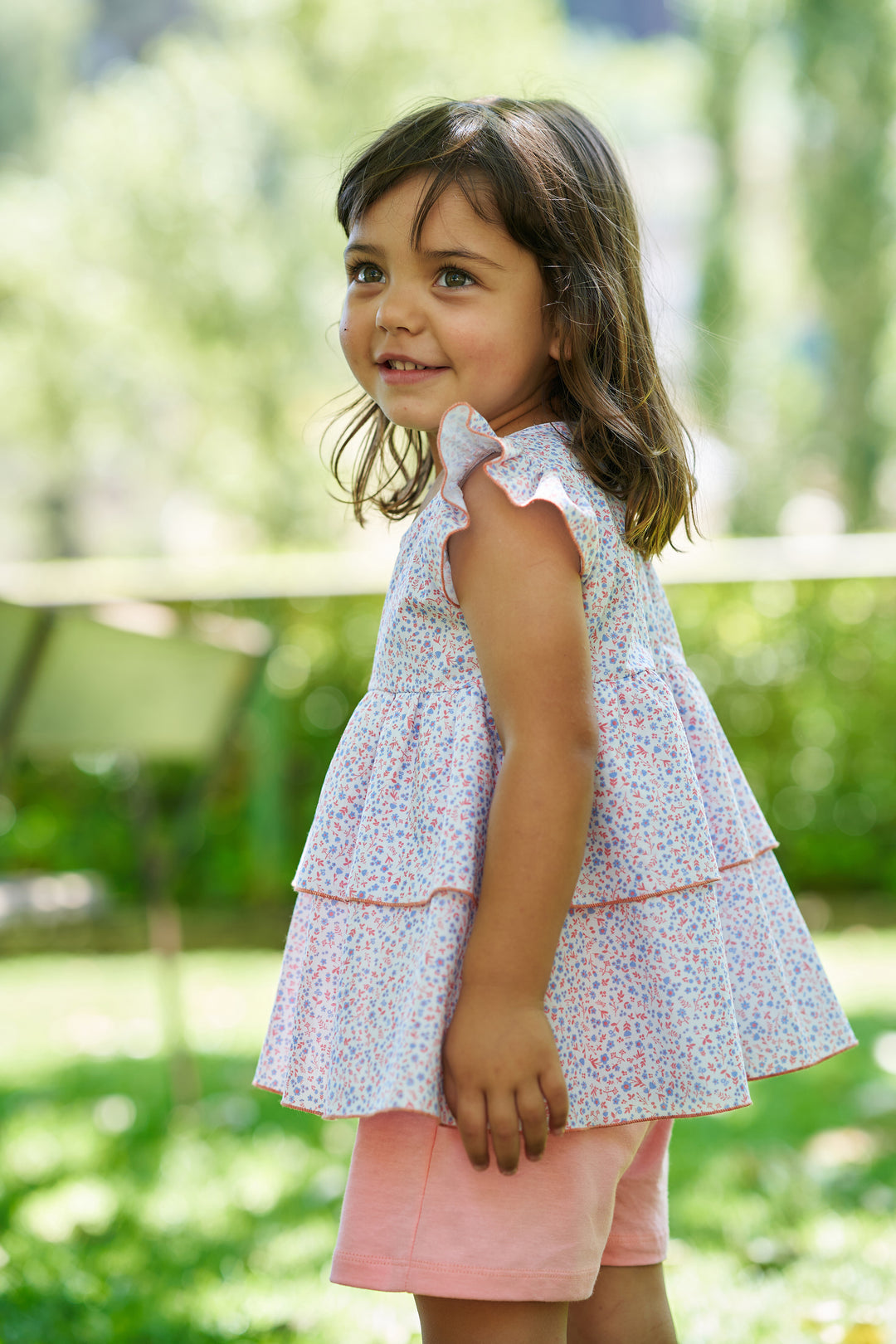 Rapife "Petal" Salmon Floral Blouse & Shorts | Millie and John