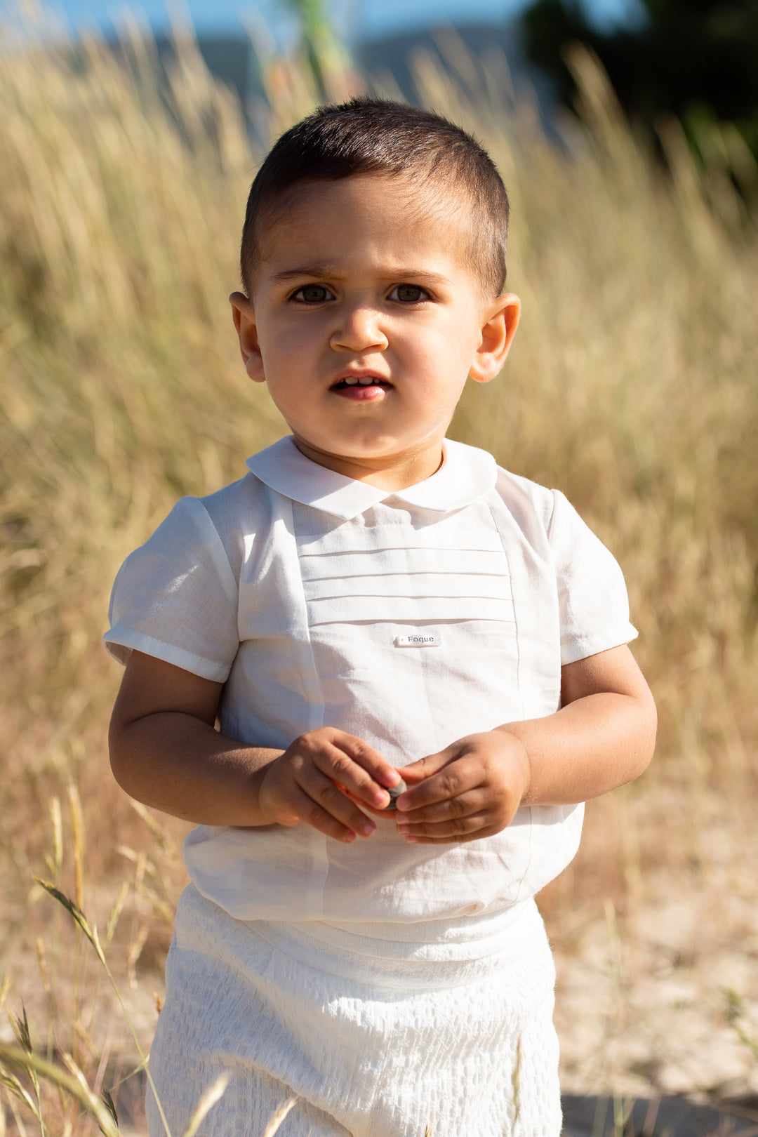 Foque PREORDER "Rheo" Ivory Shirt & Shorts | Millie and John