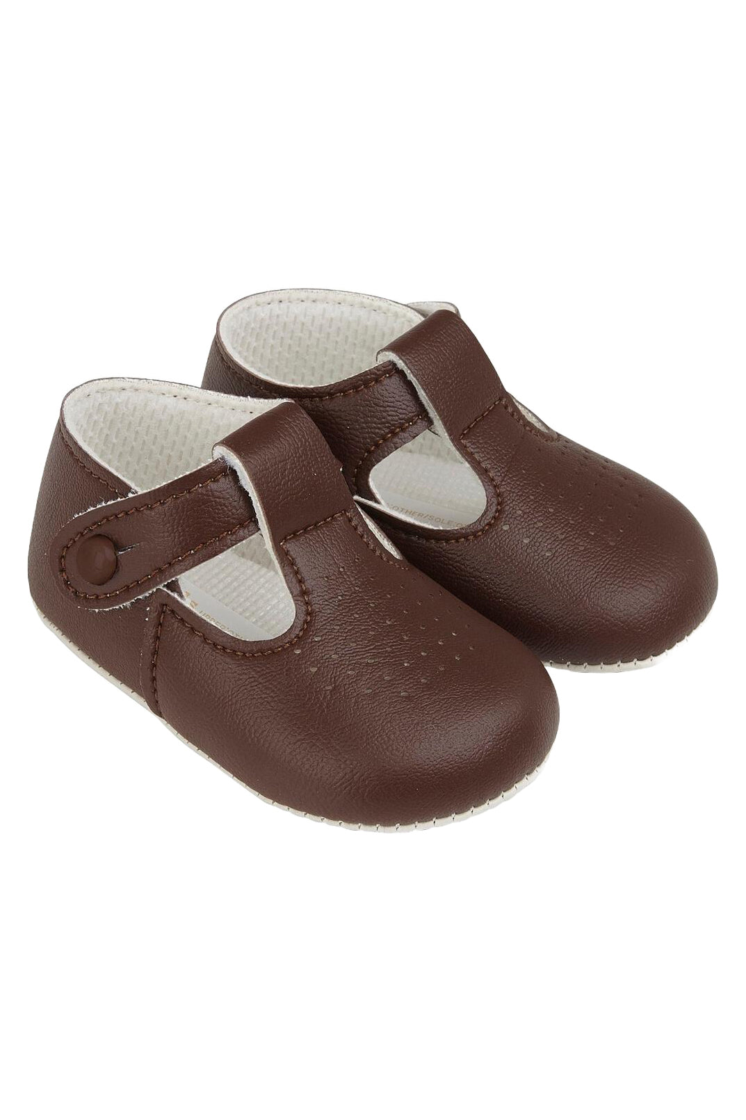 Baypods Brown T-Bar Soft Sole Shoes | Millie and John
