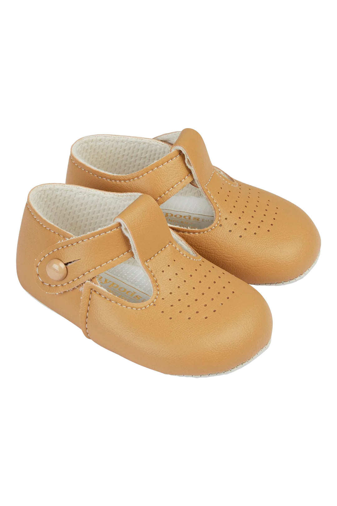 Baypods Camel T-Bar Soft Sole Shoes | Millie and John