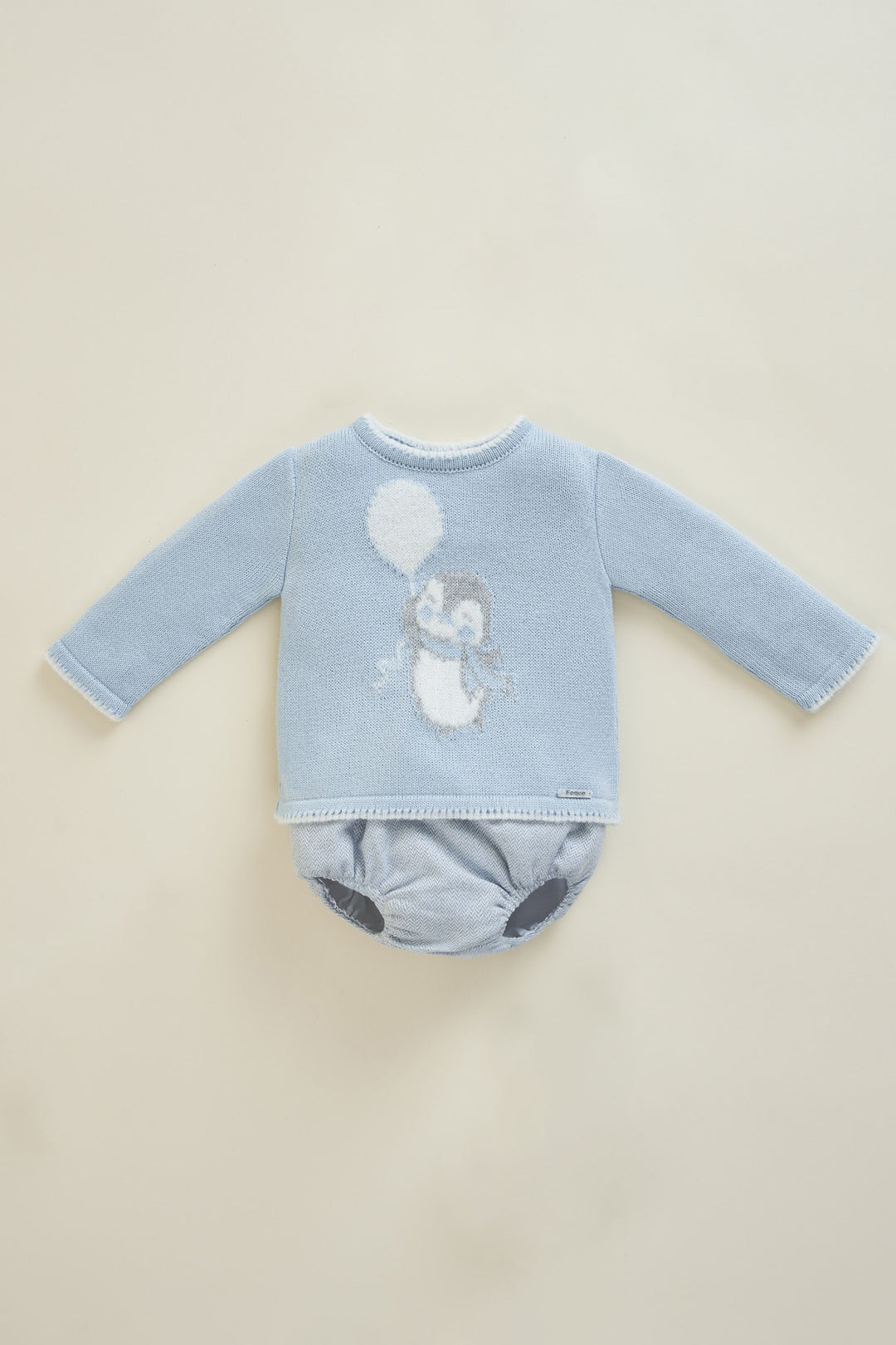 Foque PREORDER "Finn" Blue Knit Penguin Top & Jam Pants | Millie and John