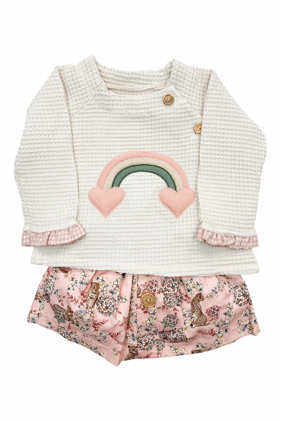 Valentina Bebes "Amelie" Stone Rainbow Top & Skirt | Millie and John