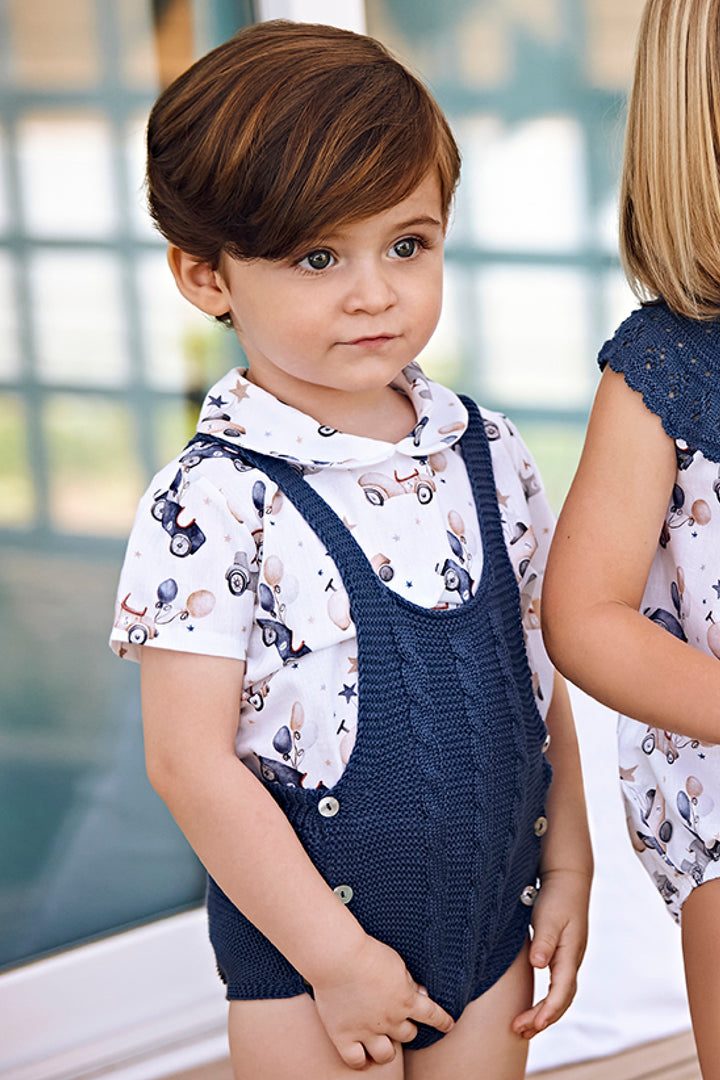 Juliana "Cruz" Midnight Blue Car Shirt & Dungaree | Millie and John