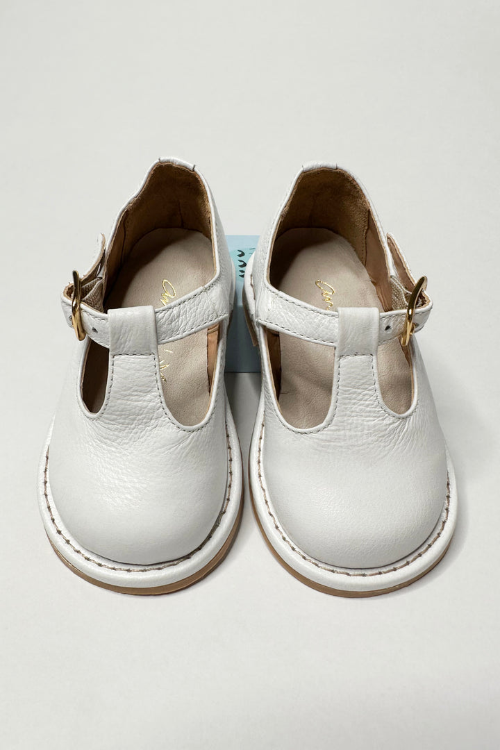 Ananás Petit "George" White Leather Shoes | Millie and John