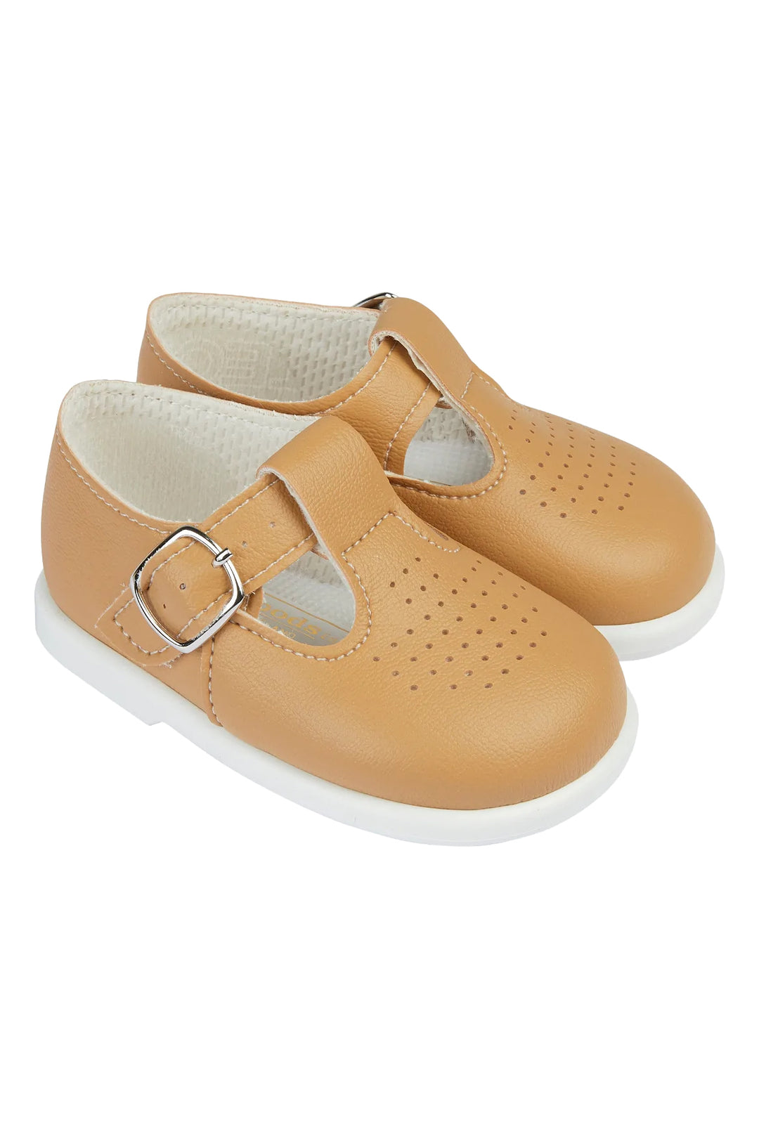 Baypods Camel T-Bar Hard Sole Shoes | Millie and John