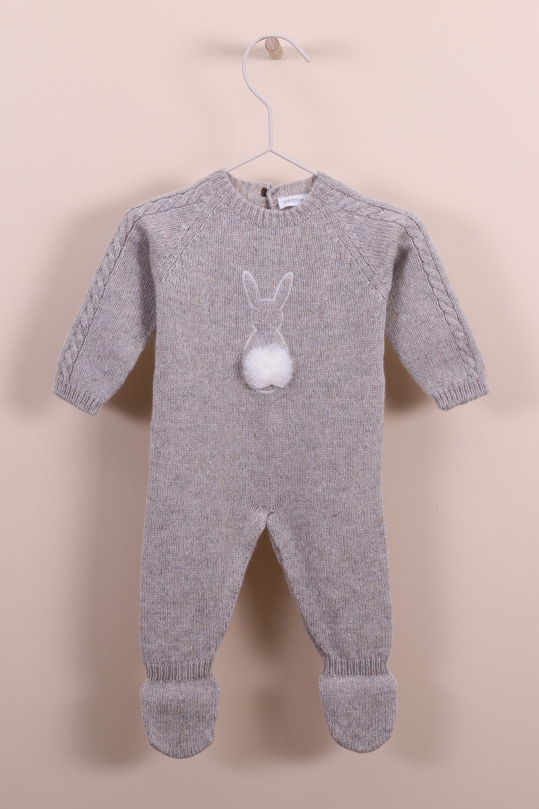 Wedoble "Binky" Cashmere Bunny Babygrow | Millie and John