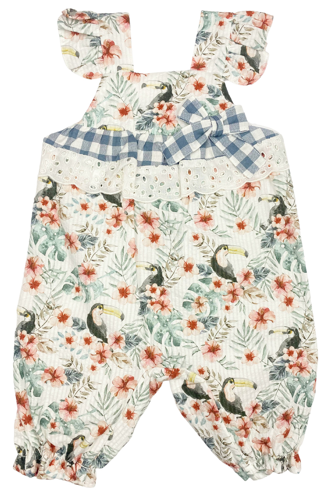 Valentina Bebes "Delphine" Navy Toucan Print Jumpsuit | Millie and John