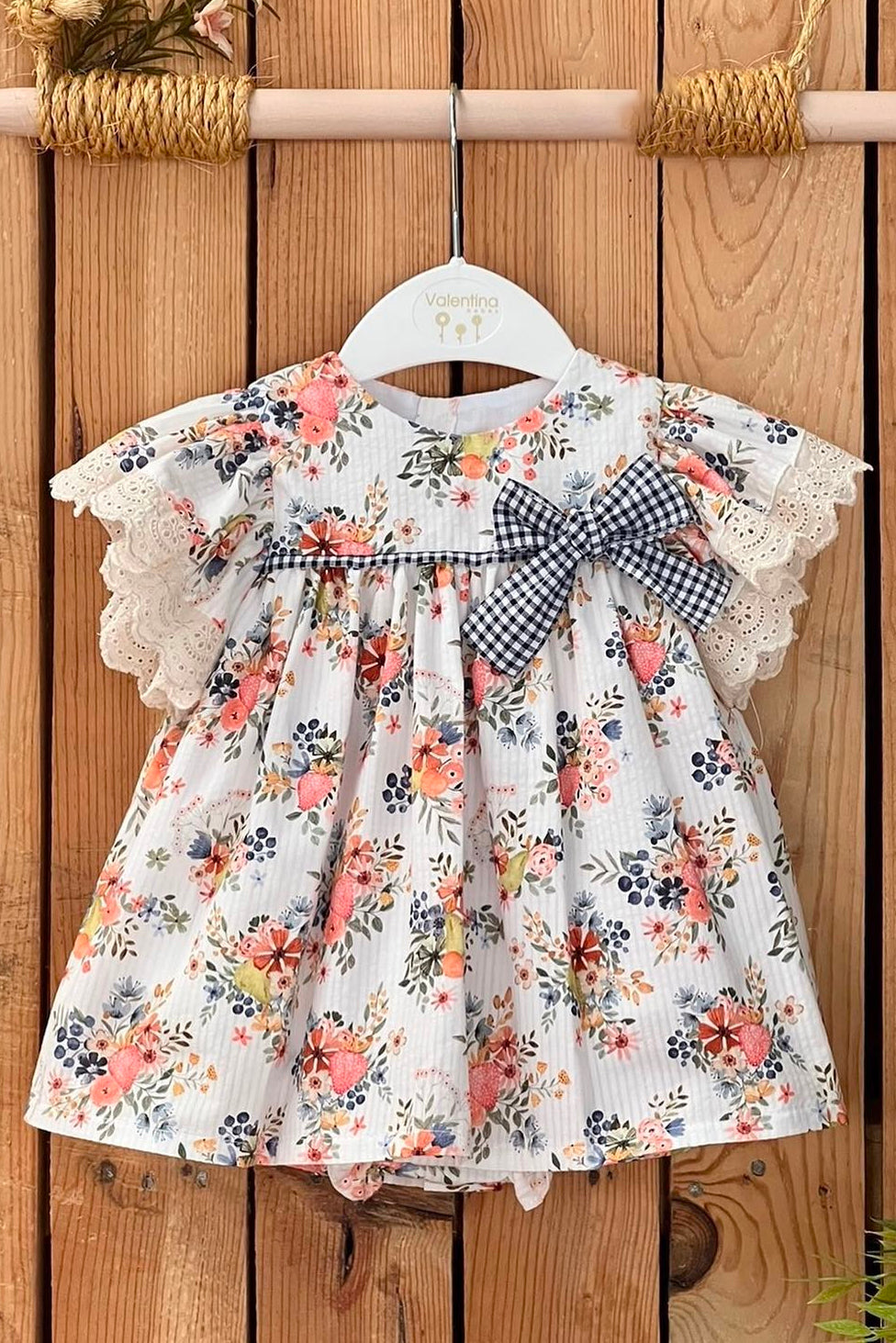 Valentina Bebes "Lottie" Multicoloured Floral Dress & Bloomers | Millie and John